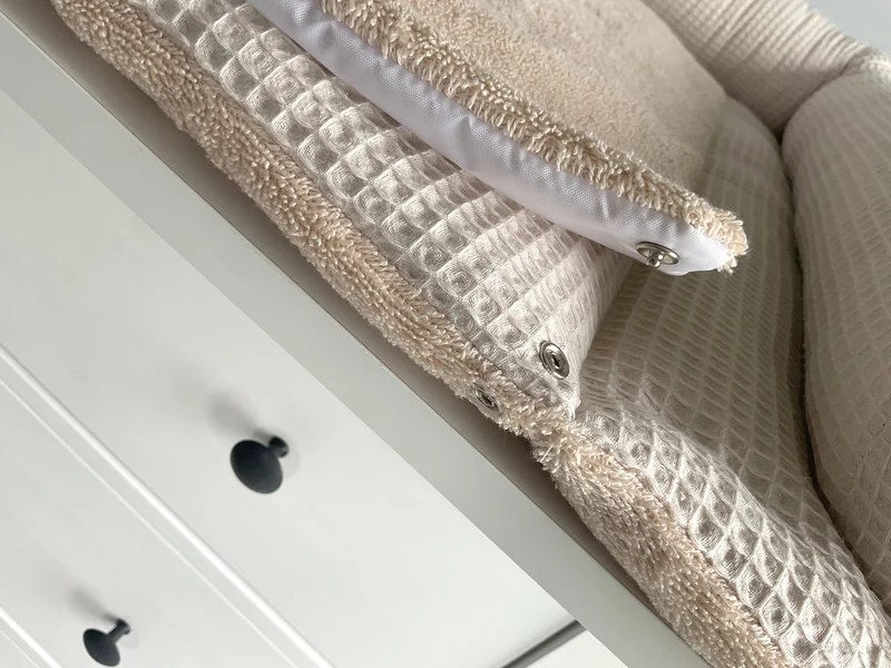 Changing mat with snaps | Beige Frotte