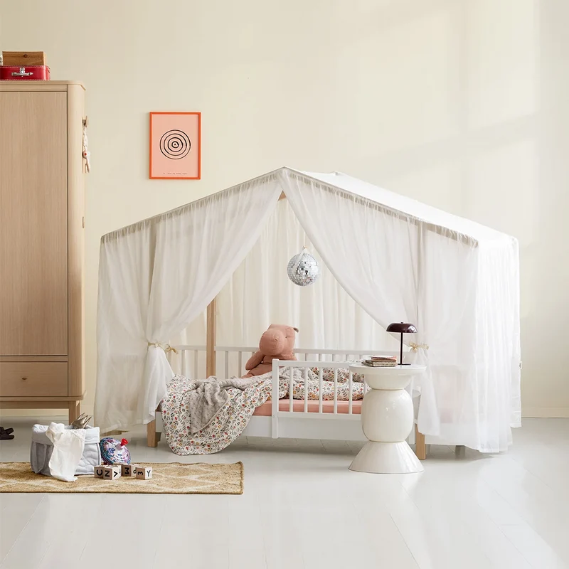 Oliver Furniture Hausbettzelt für Wood Original Hausbett Transparent Weiss