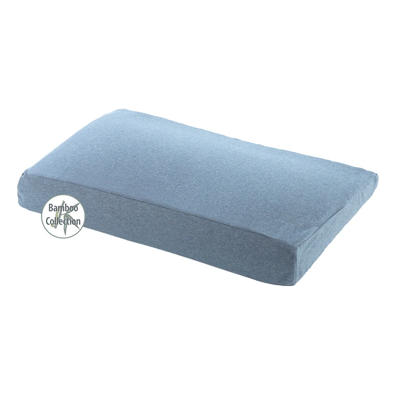 Theraline Kinderkopfkissen inkl. Bezug 'Bamboo Collection' Melange Blau-grau