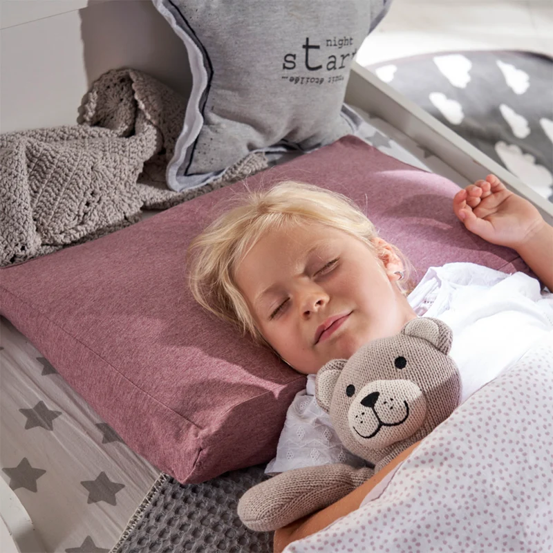 Theraline Kinderkopfkissen inkl. Bezug 'Bamboo Collection' Melange Rosenholz