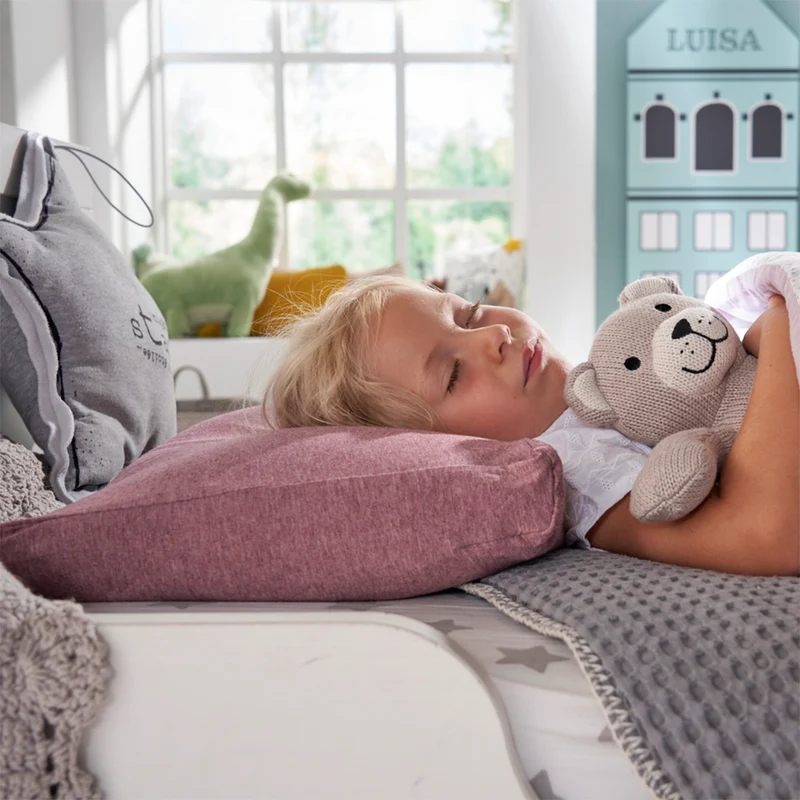 Theraline Kinderkopfkissen inkl. Bezug 'Bamboo Collection' Melange Rosenholz