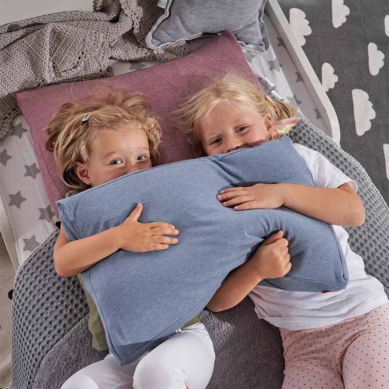 Theraline Kinderkopfkissen inkl. Bezug 'Bamboo Collection' Melange Rosenholz