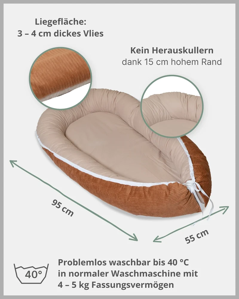 Babynest Cord Caramel