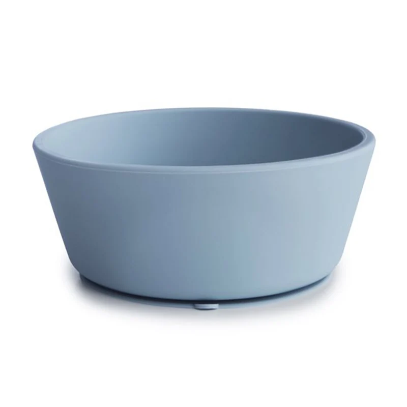 Mushie Silikon Schüssel mit Saugnapf Powder Blue
