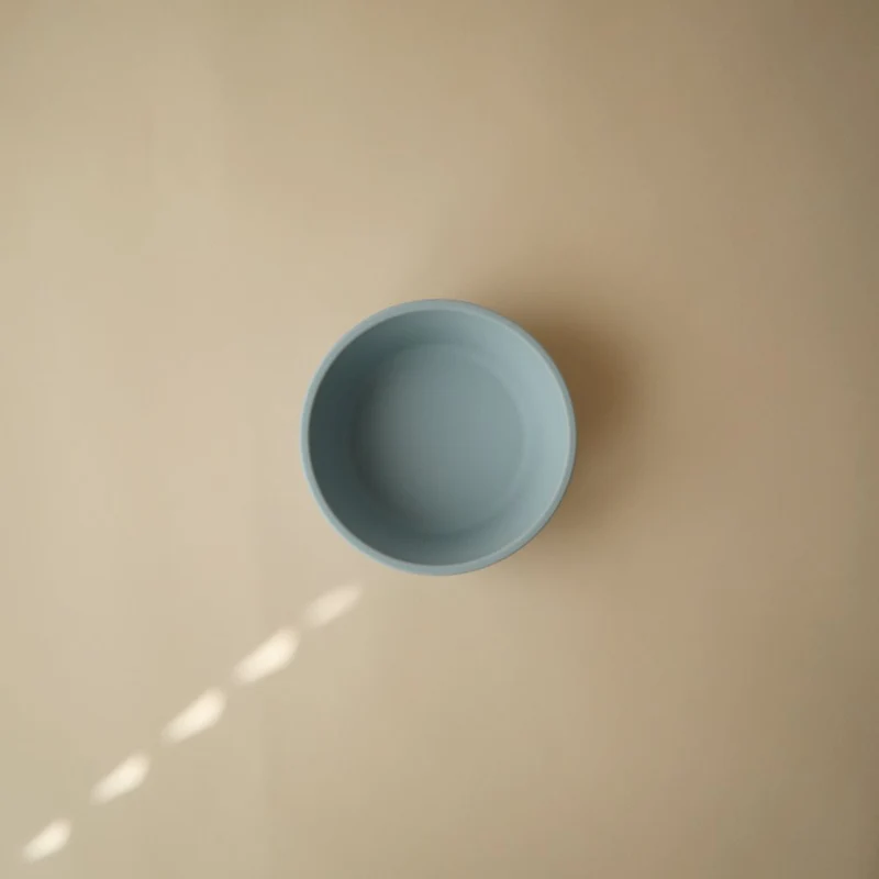 Mushie Silikon Schüssel mit Saugnapf Powder Blue