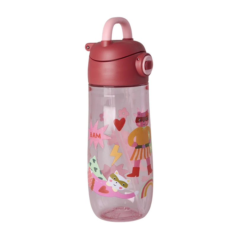 Rice Kinder Trinkflasche 'Hero' Pink