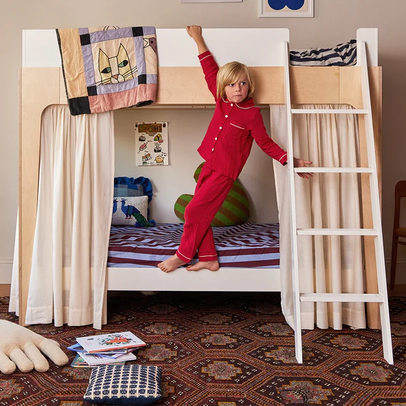 Oeuf NYC Leinenvorhang für Perch Hochbett/Etagenbett Ecru
