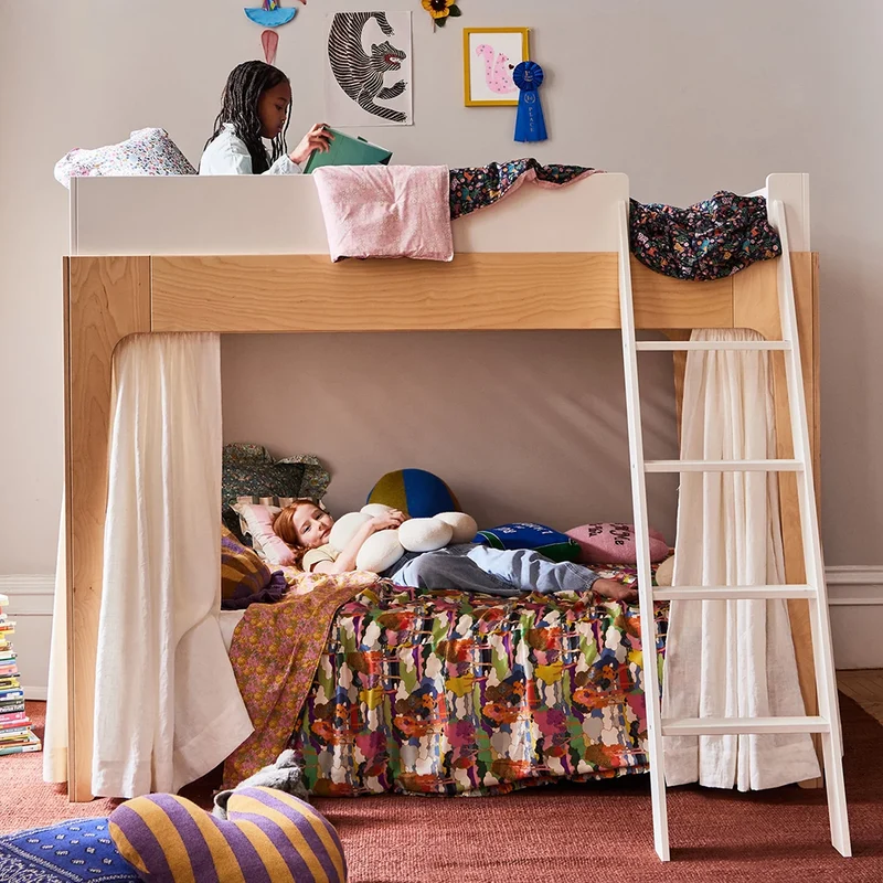 Oeuf NYC Leinenvorhang für Perch Hochbett/Etagenbett Ecru