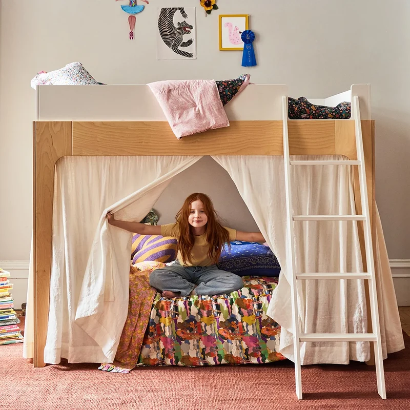 Oeuf NYC Leinenvorhang für Perch Hochbett/Etagenbett Ecru