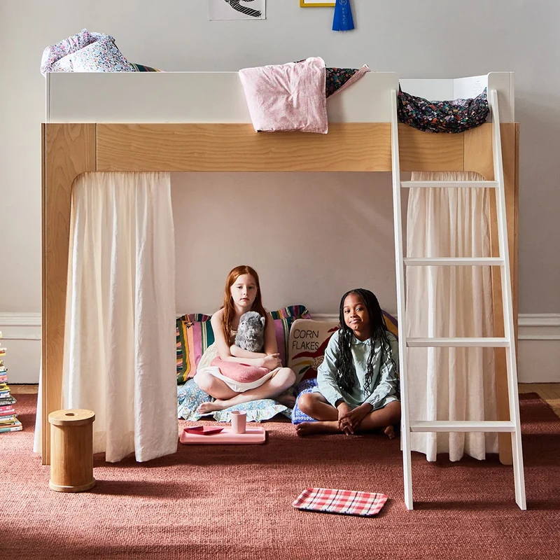 Oeuf NYC Leinenvorhang für Perch Hochbett/Etagenbett Ecru