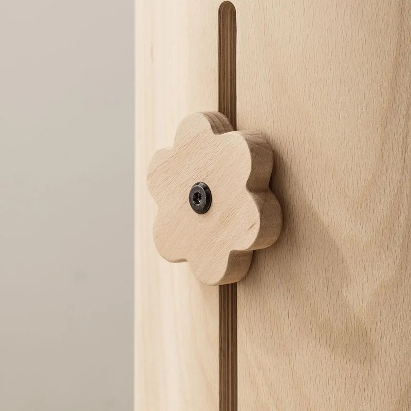 Nani Berlin Buchenknäufe-Set Blume für das 4-in-1 mitwachsende Babybett