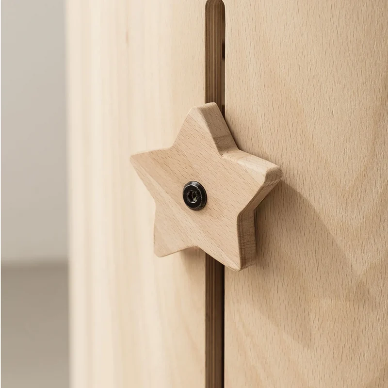 Nani Berlin Buchenknäufe-Set Stern für das 4-in-1 mitwachsende Babybett