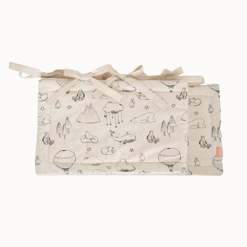Nani Berlin Bettnestchen 4-in-1 mitwachsendes Babybett Weiss/Schwarz