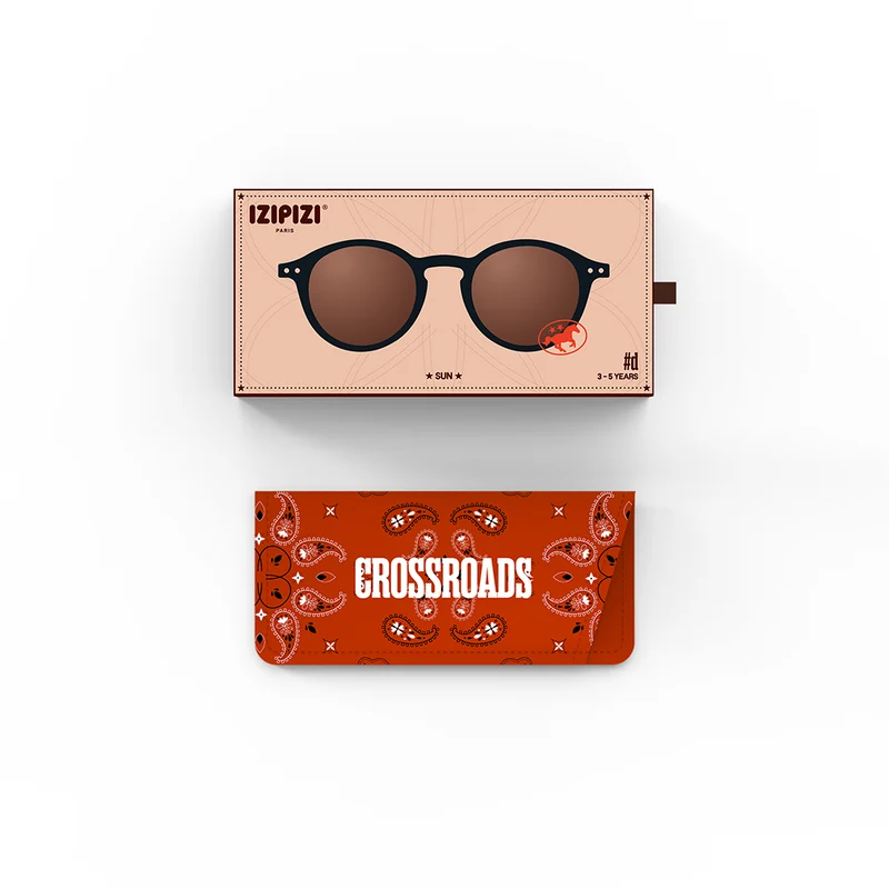 Izipizi Kinder Sonnenbrille 'Crossroads' #D 7-11 Jahre Black Road