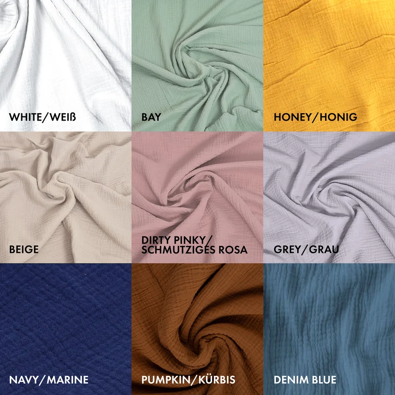 Muslin baby blanket with name | organic cotton | Summer blanket | Birthday gift | Baby storage gift