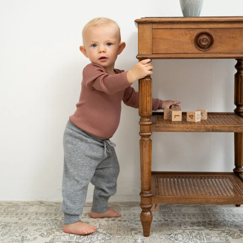 Minimalisma Body Langarm aus Seide/Baumwolle 'Bono' Antique Rose