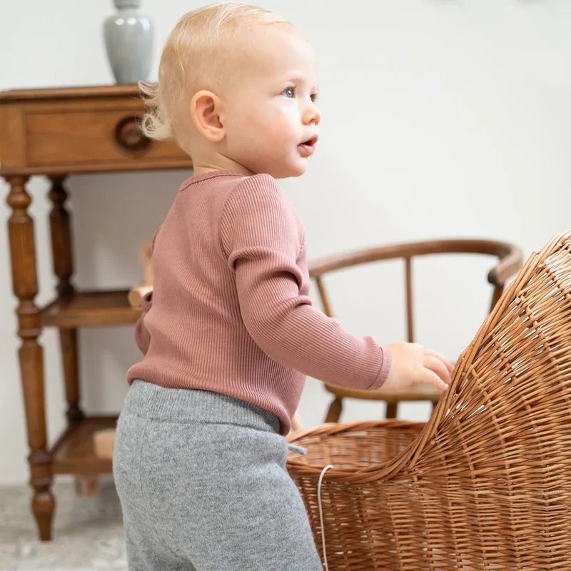 Minimalisma Body Langarm aus Seide/Baumwolle 'Bono' Antique Rose