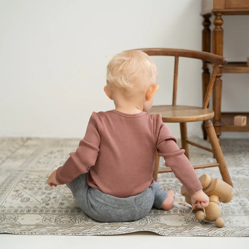 Minimalisma Body Langarm aus Seide/Baumwolle 'Bono' Antique Rose
