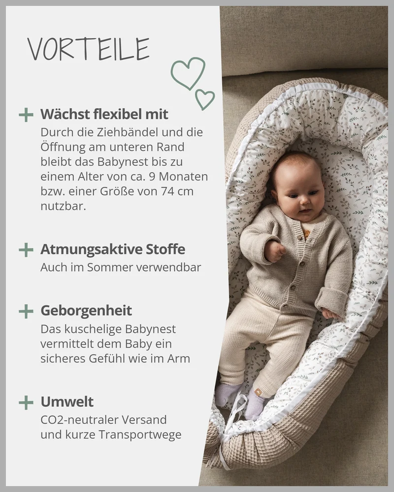 Babynest Floral Sand