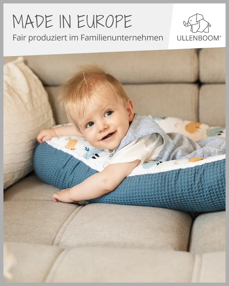 Babynest Blau Wale