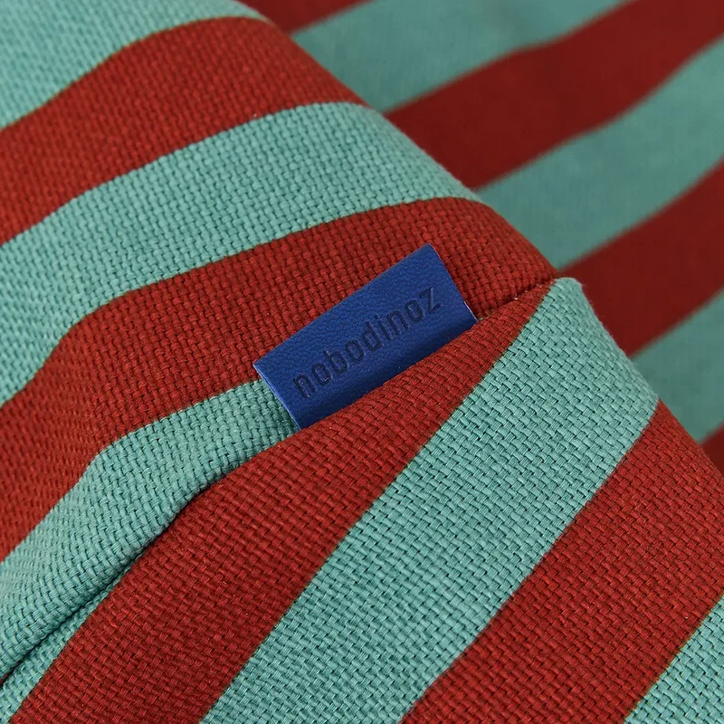 Nobodinoz Sitzsack 'Bliss' Red Teal Green Stripes
