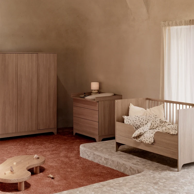 Quax Babybett- und Kinderbett 70 x 140 'Tsugi' Honey Ash