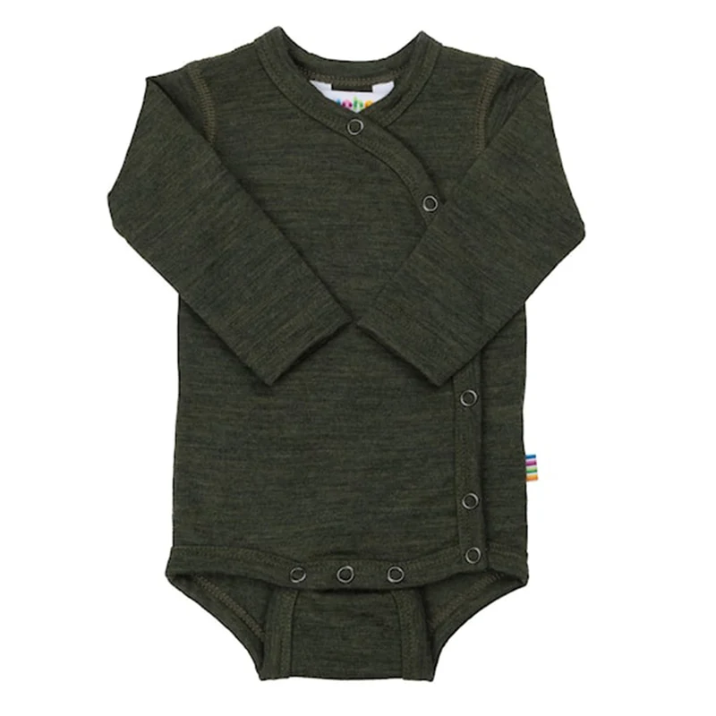 Joha Wickelbody Langarm aus Merinowolle Moss Green