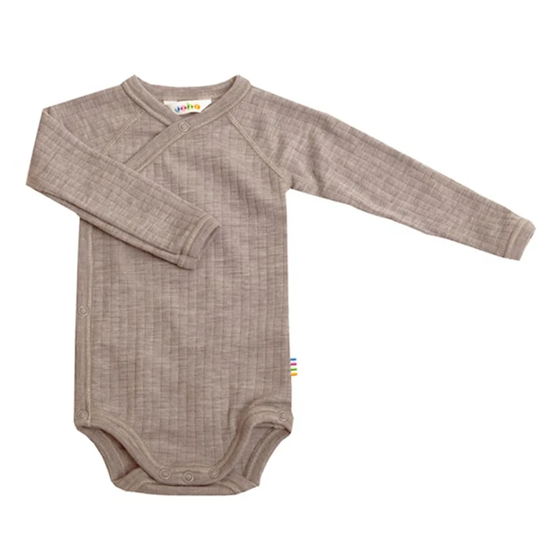 Joha Wickelbody Langarm aus Merinowolle Sesame Mel
