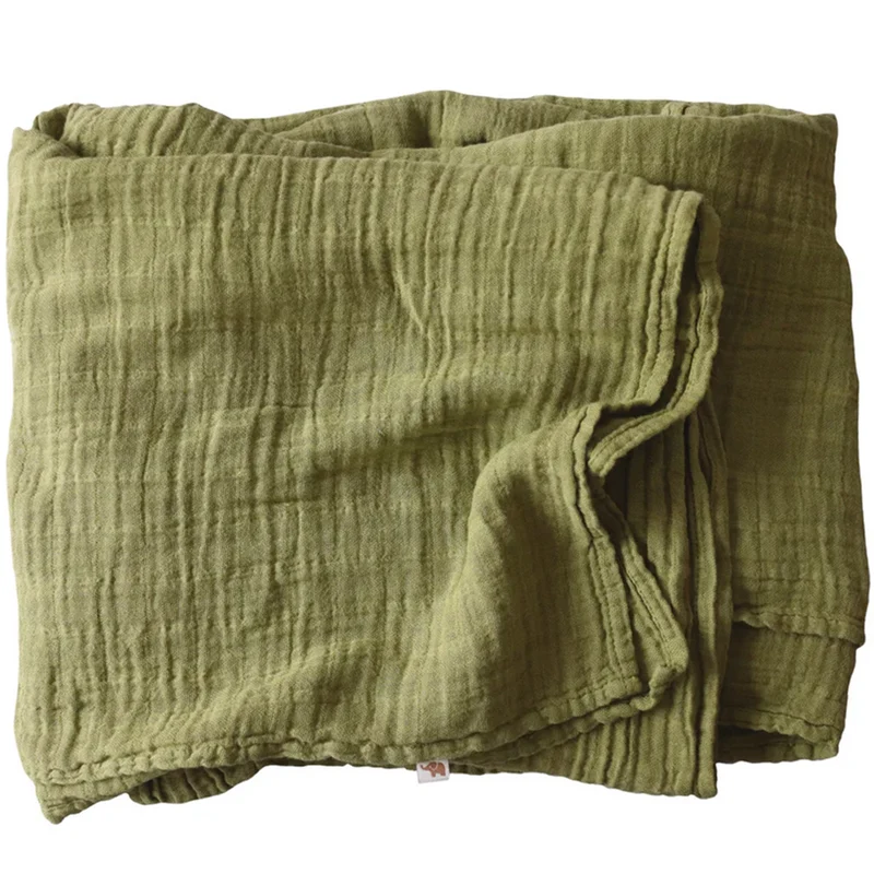 Petit Stellou Mulltuch Nooshi Blanket Olive