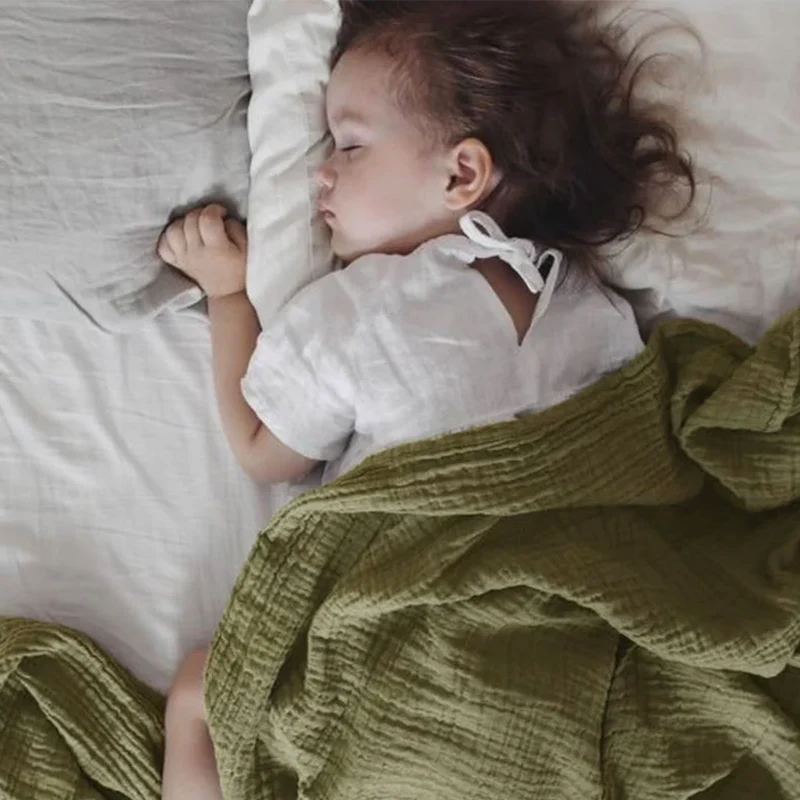 Petit Stellou Mulltuch Nooshi Blanket Olive