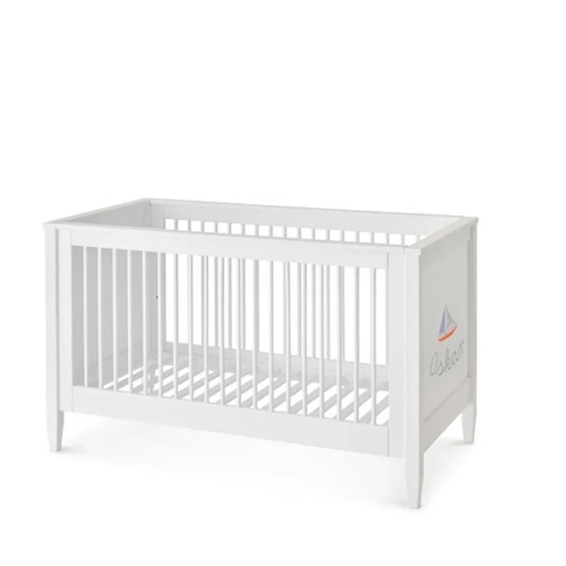 Isle of Dogs Babybett 70 x 140 Handbemalt und Personalisiert