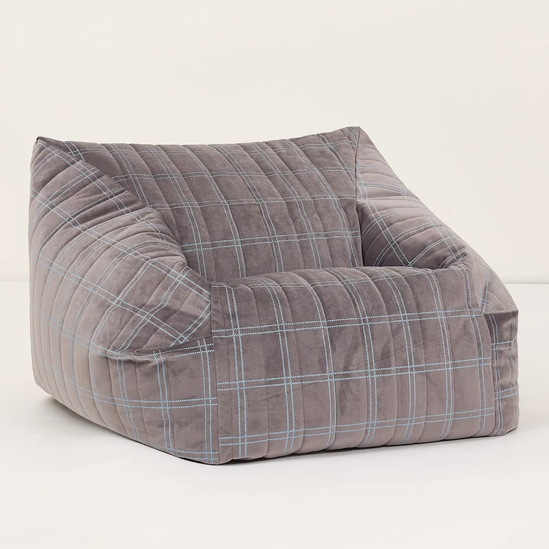 Sessel für Kinder "Chelsea Grey Blue Windowpane"