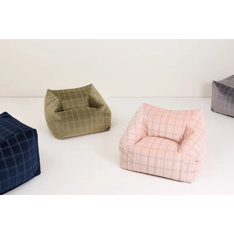 Sessel für Kinder "Chelsea Light Green Lemon Windowpane"