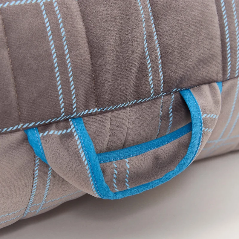Kinder Sitzsack "Oasis Grey Blue Windowpane"