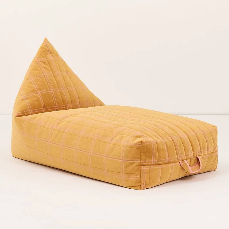 Kinder Sitzsack "Oasis Ochre Pink Windowpane"