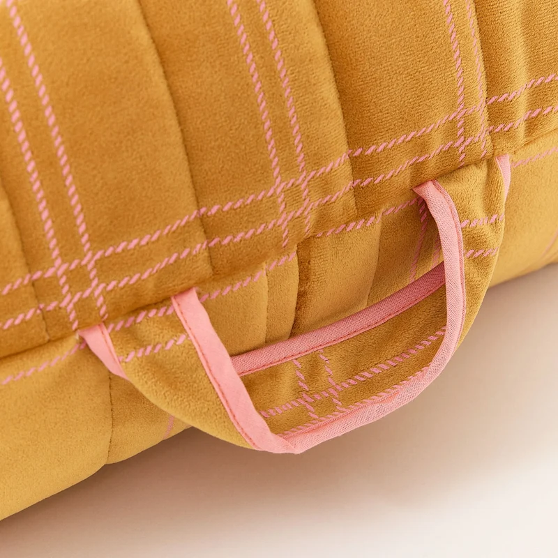 Kinder Sitzsack "Oasis Ochre Pink Windowpane"