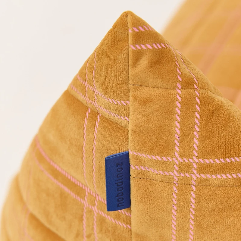 Kinder Sitzsack "Oasis Ochre Pink Windowpane"