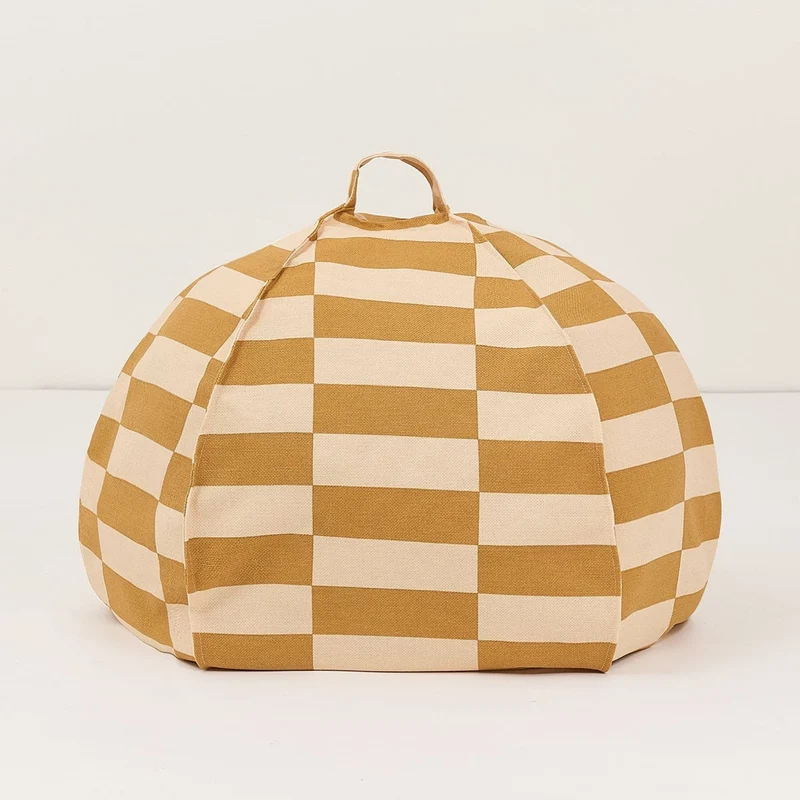 Runder Sitzsack "Vibes Mustard and Sand Tiles"