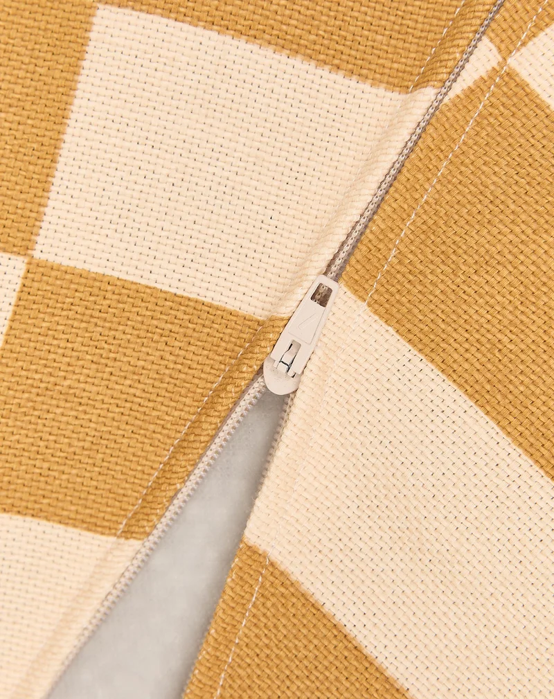 Runder Sitzsack "Vibes Mustard and Sand Tiles"