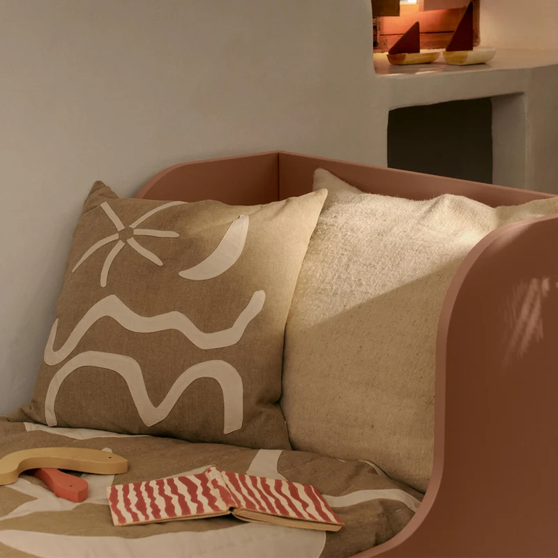 Ferm Living Applique Kissen 'Kove' Tan