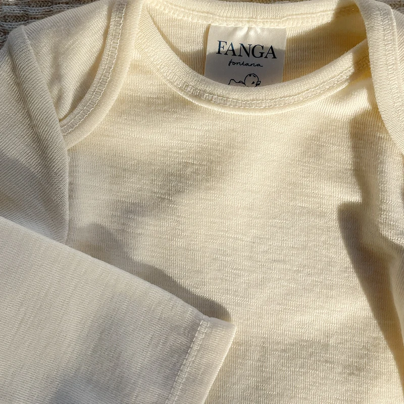Fanga Fontana Body aus Merinowolle 'Erba' Beige Melange