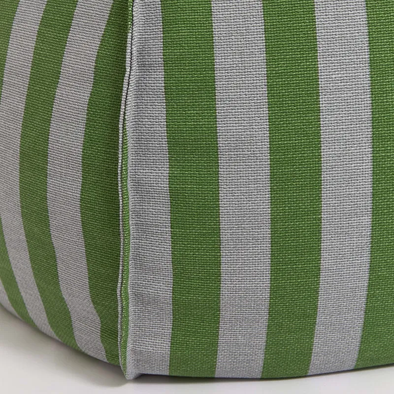 Runder Sitzsack "Vibes Green Blue Stripes"