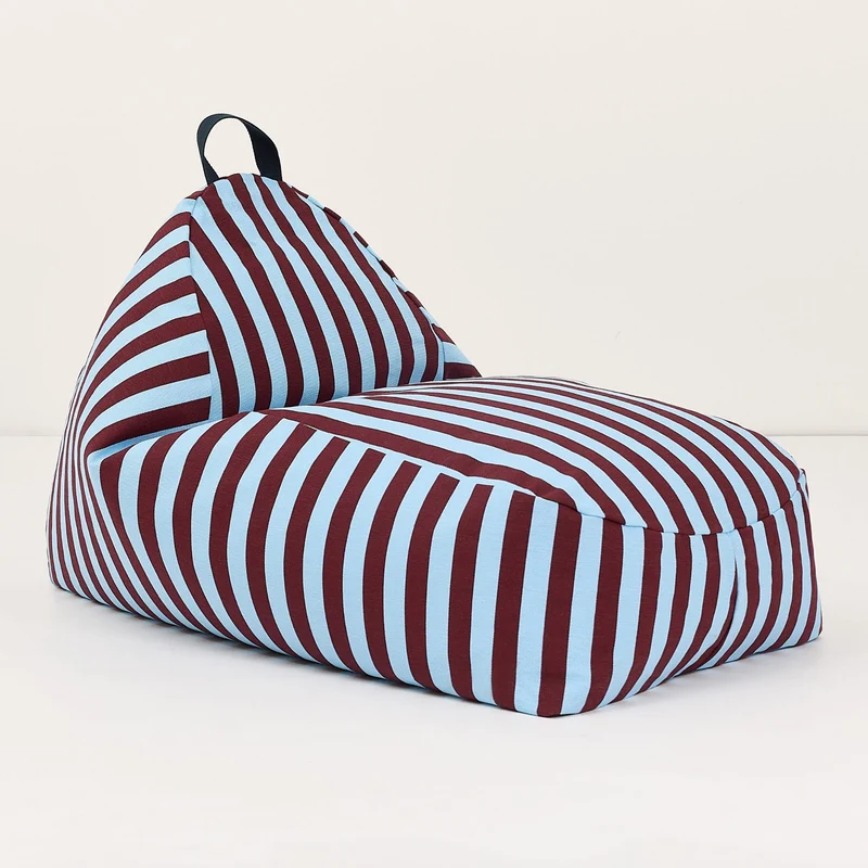Sitzsack “Bliss Burgundy Blue Stripes"