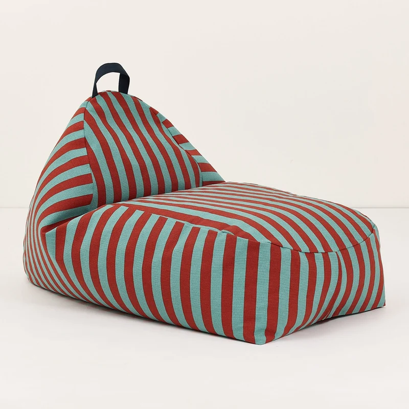Sitzsack “Bliss Red Teal Green Stripes"