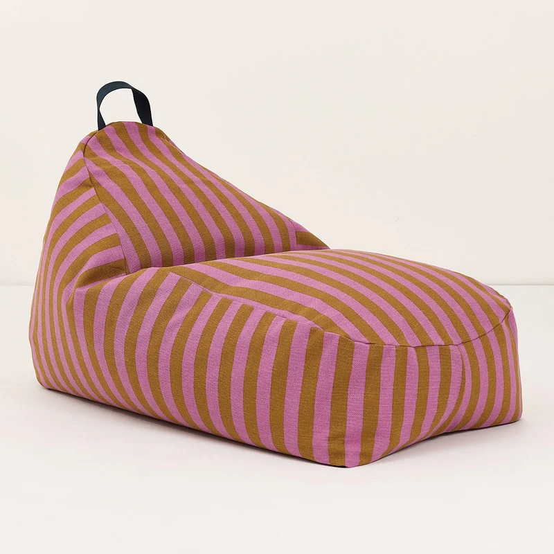 Sitzsack “Bliss Pink Curry Stripes"