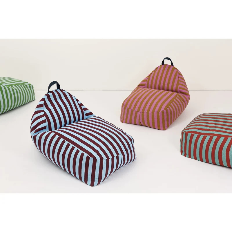 Sitzsack “Bliss Pink Curry Stripes"