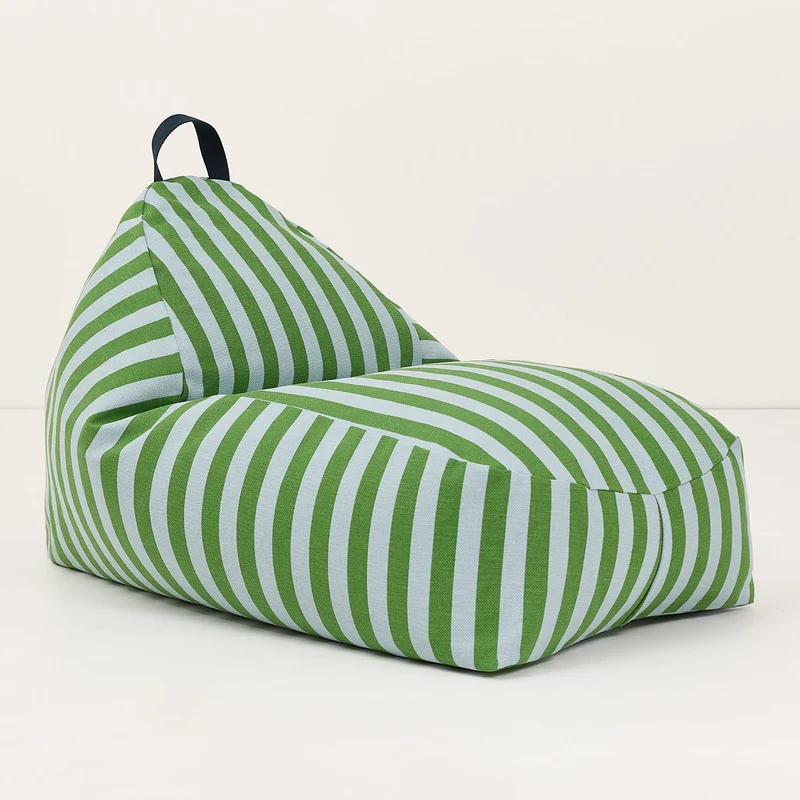 Sitzsack “Bliss Green Blue Stripes"
