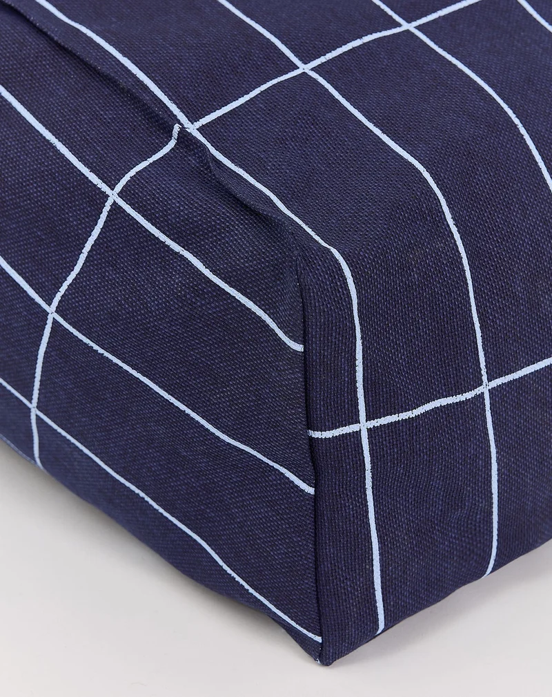 Sitzsack “Vibes Navy Blue Grid Vintage Effect"