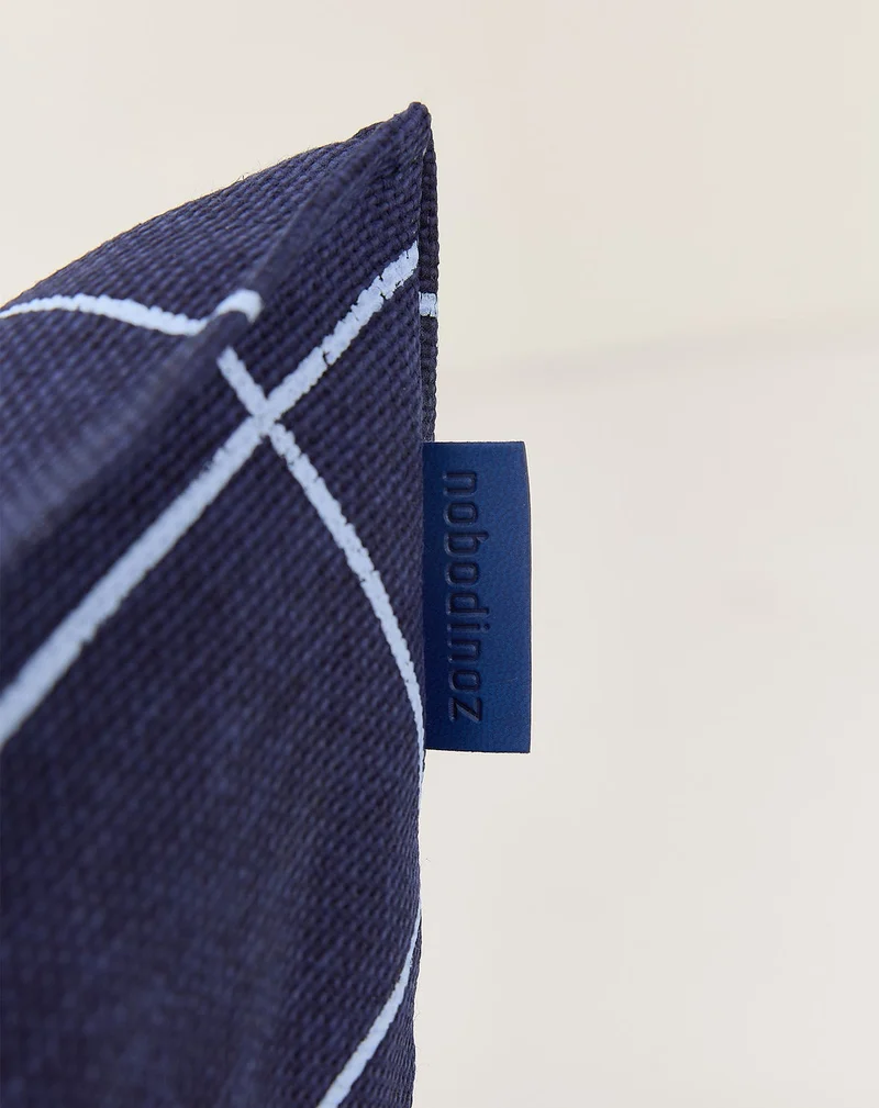 Sitzsack “Vibes Navy Blue Grid Vintage Effect"