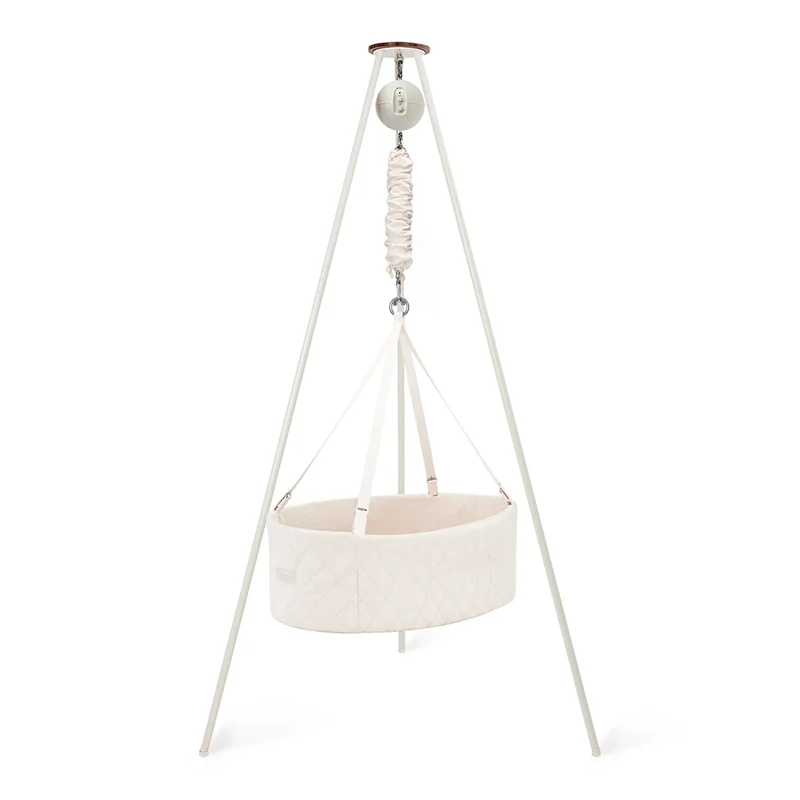 Moonboon Classic Bundle Connect ovale Wiege Weiss/Nature